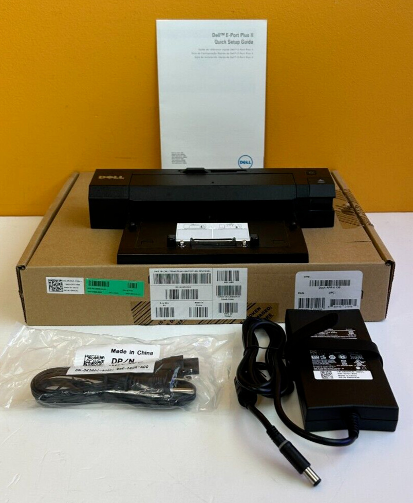 Dell E-Port Plus II (PRO2X) (2) Incl. AC Adapter, Docking Station. New-Open Box