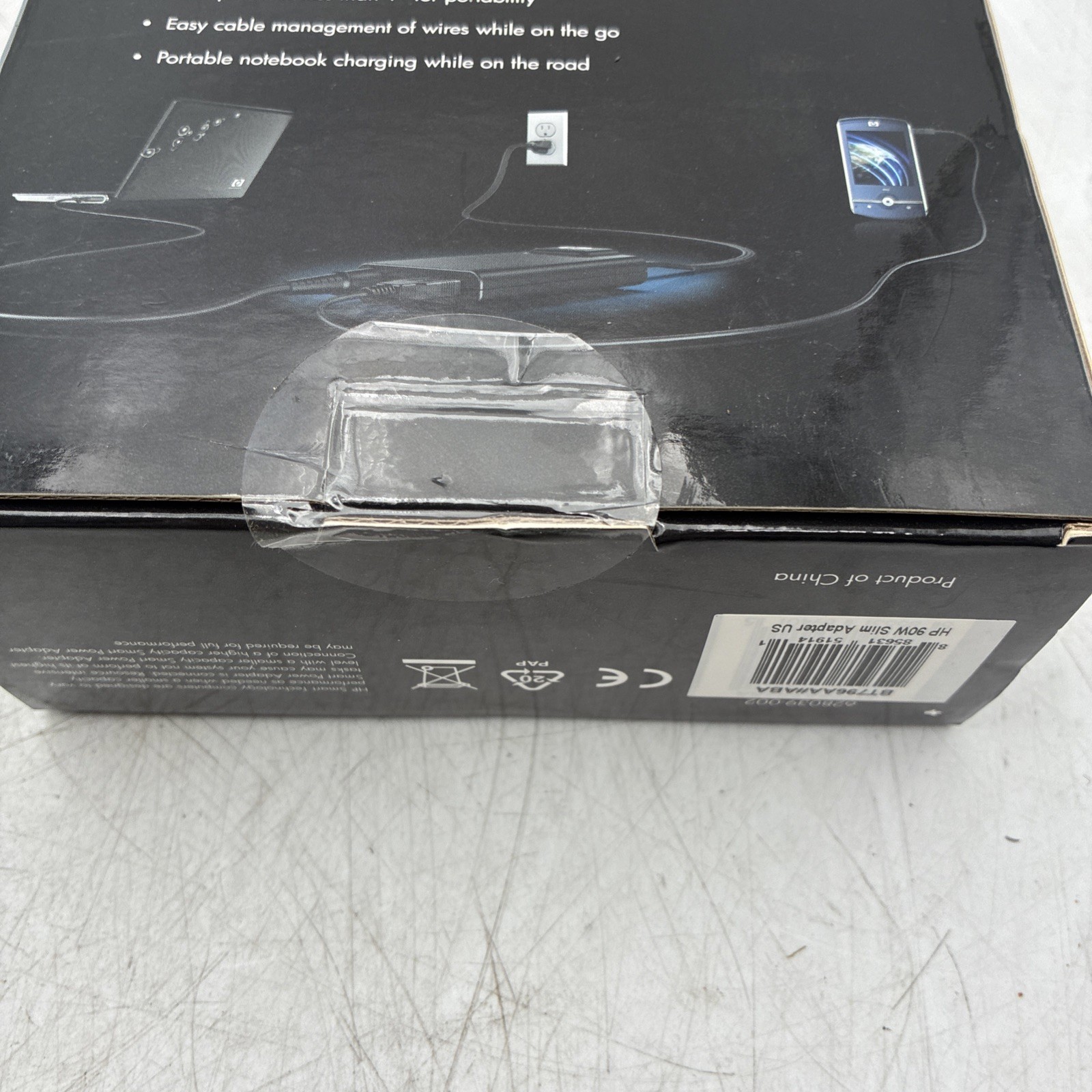 New in Box HP 90W Slim Notebook Power Adapter with USB Charging Port