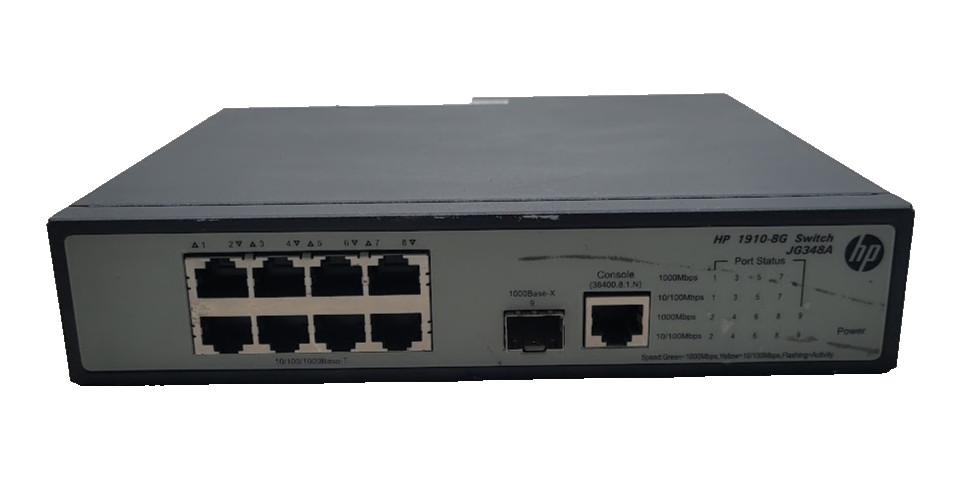 HP 1910 (JG349A) 8-Ports Smart Managed Ethernet Switch