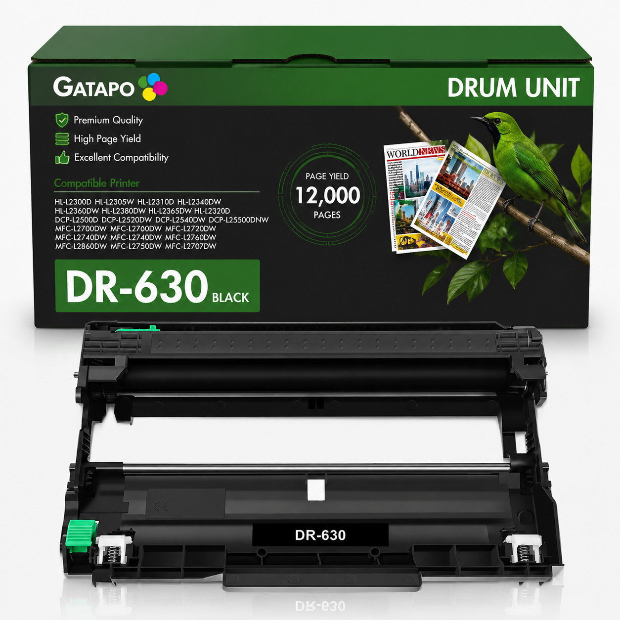 1 PacK DR-630 DR630 Drum Unit for HL-L2340DW HL-L2320D DCP-L2540DW