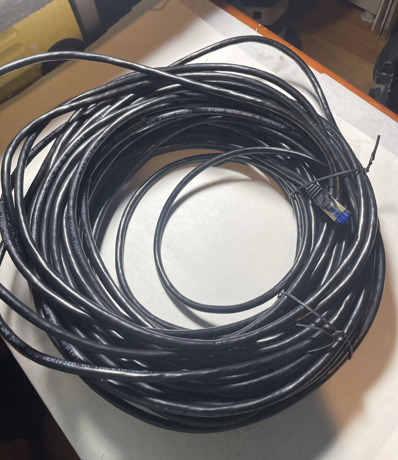 New 100' FT Feet CAT 6 24AWG Patch Cable Black/ Rohs Compliant