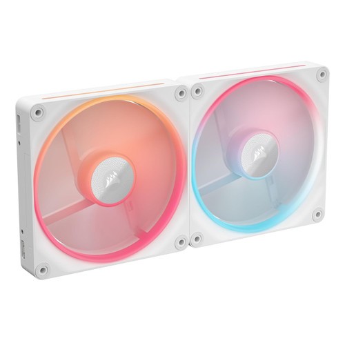 Corsair iCUE Link LX140-R RGB PWM 140 mm 2000 rpm 4-Pin Case Fans 2-Pcs (White)