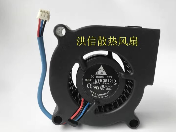 Delta 5020 BFB0512LD-FOO DC12V 0.15A 5CM 3-Pin Projector Turbo Cooling Fan