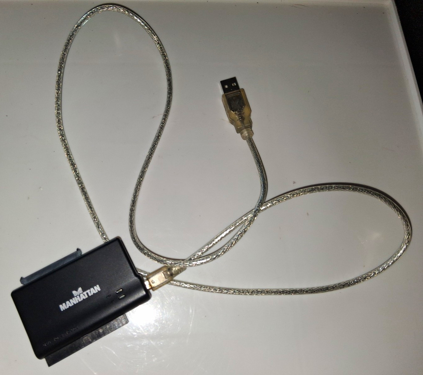 Manhattan Portable USB-A to IDE 40-Pin & SATA Adapter Cable, Black/Silver