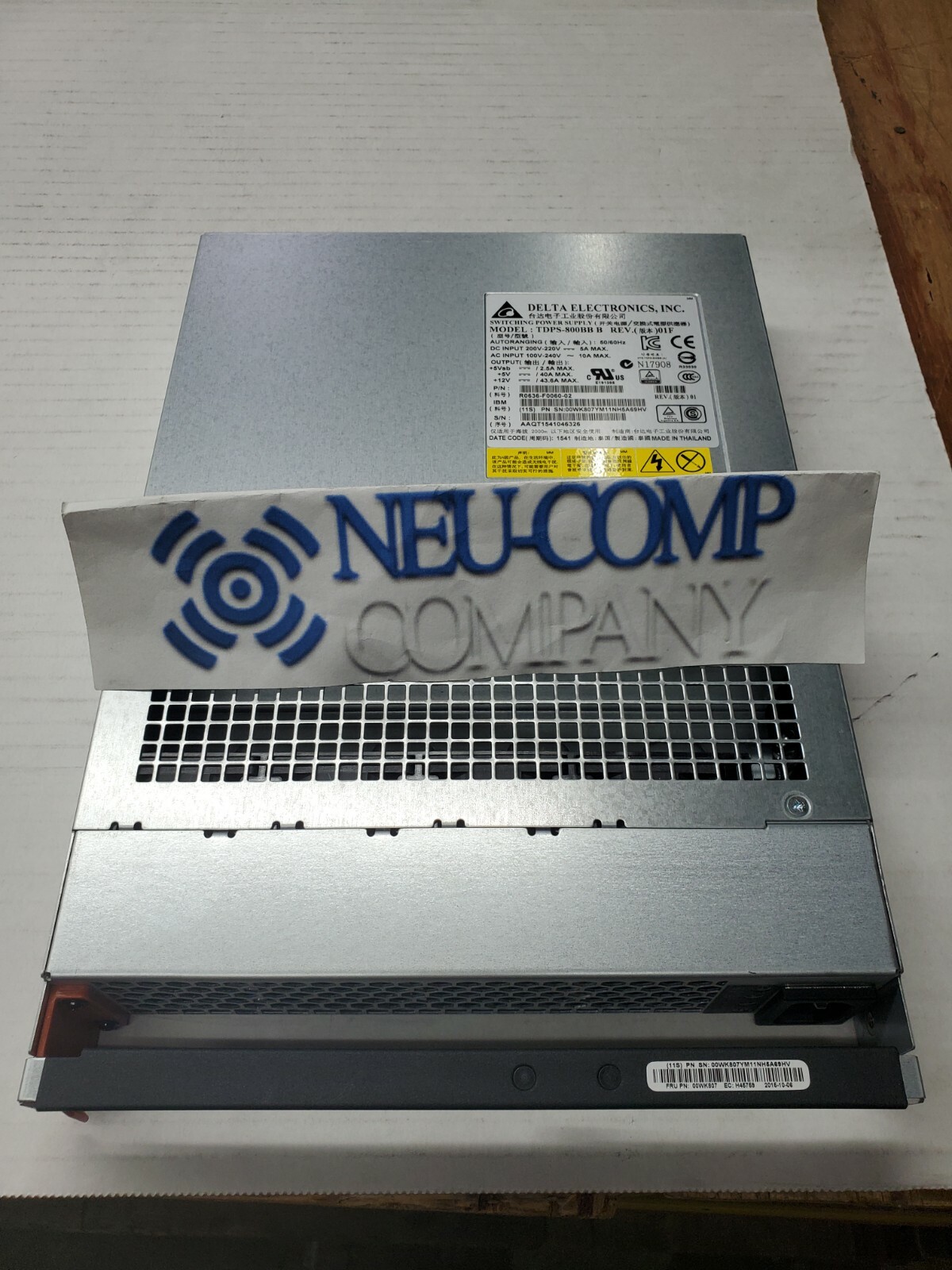 IBM Power Supply 98Y2218 00WK807 800W Storwize V3700 V5000 TDPS-800BB Delta