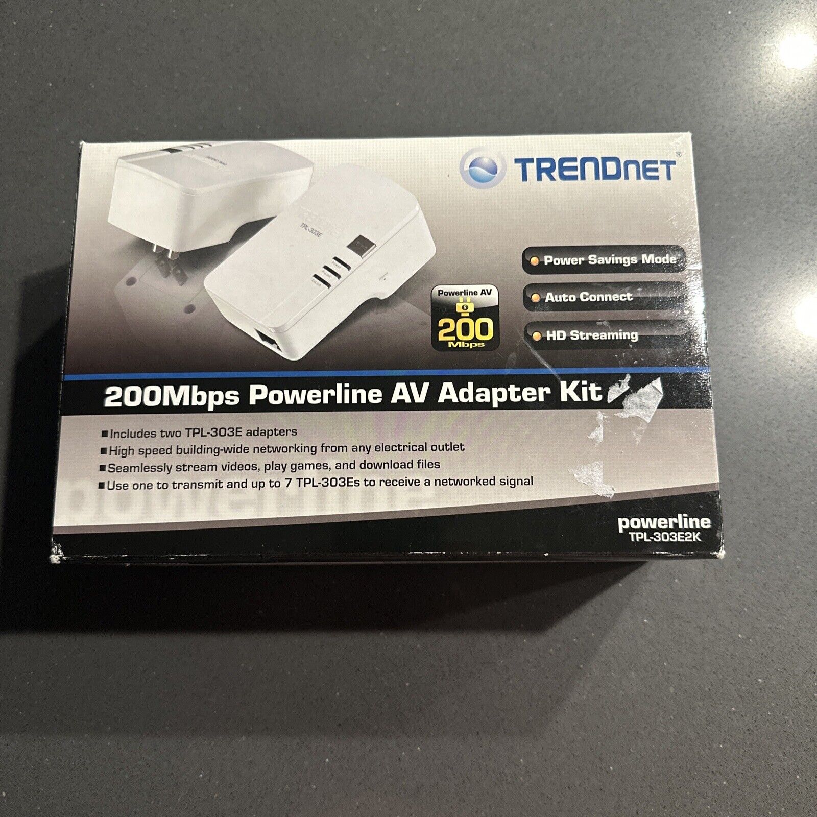 Brand New TRENDnet TPL-303E2K - 200bps Powerline AV Adapter Kit Complete