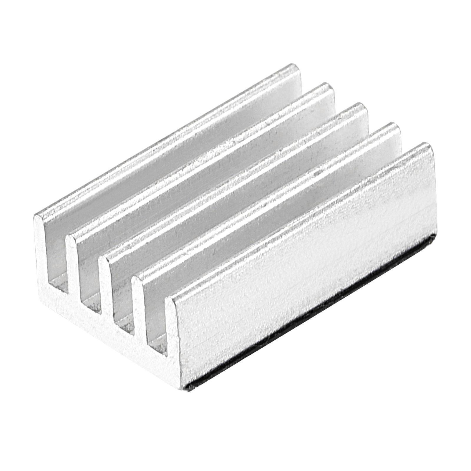Electronic Cooler Aluminium Heatsink 15x9x5mm Silver Tone Pack of 10
