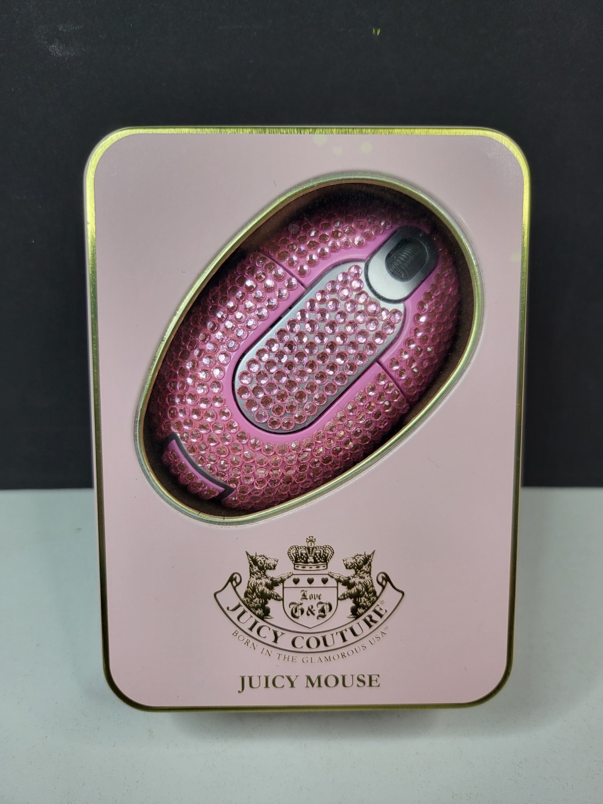 Juicy Couture Pink Rhinestone Blinged Out Wireless Juicy Mouse
