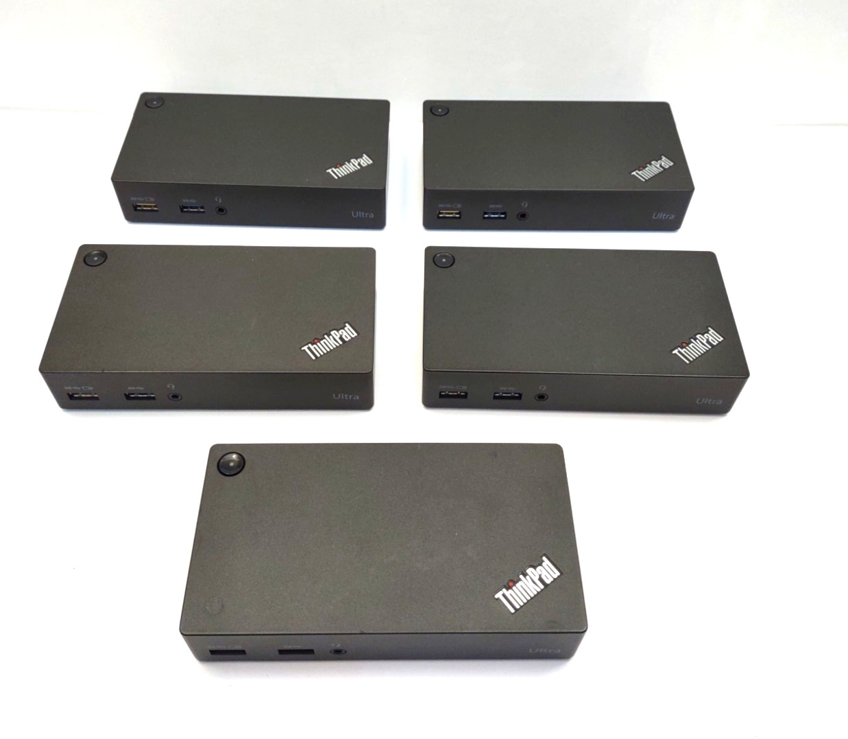 Lot of 5 Lenovo ThinkPad DK1523 DisplayLink USB 3.0 Ultra Dock Docking Station