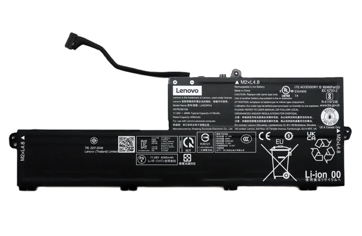 Genuine Battery L24X3PG3 L24M3PG3 For Lenovo ThinkPad E14 7th 8th E16 Gen3rd 4th
