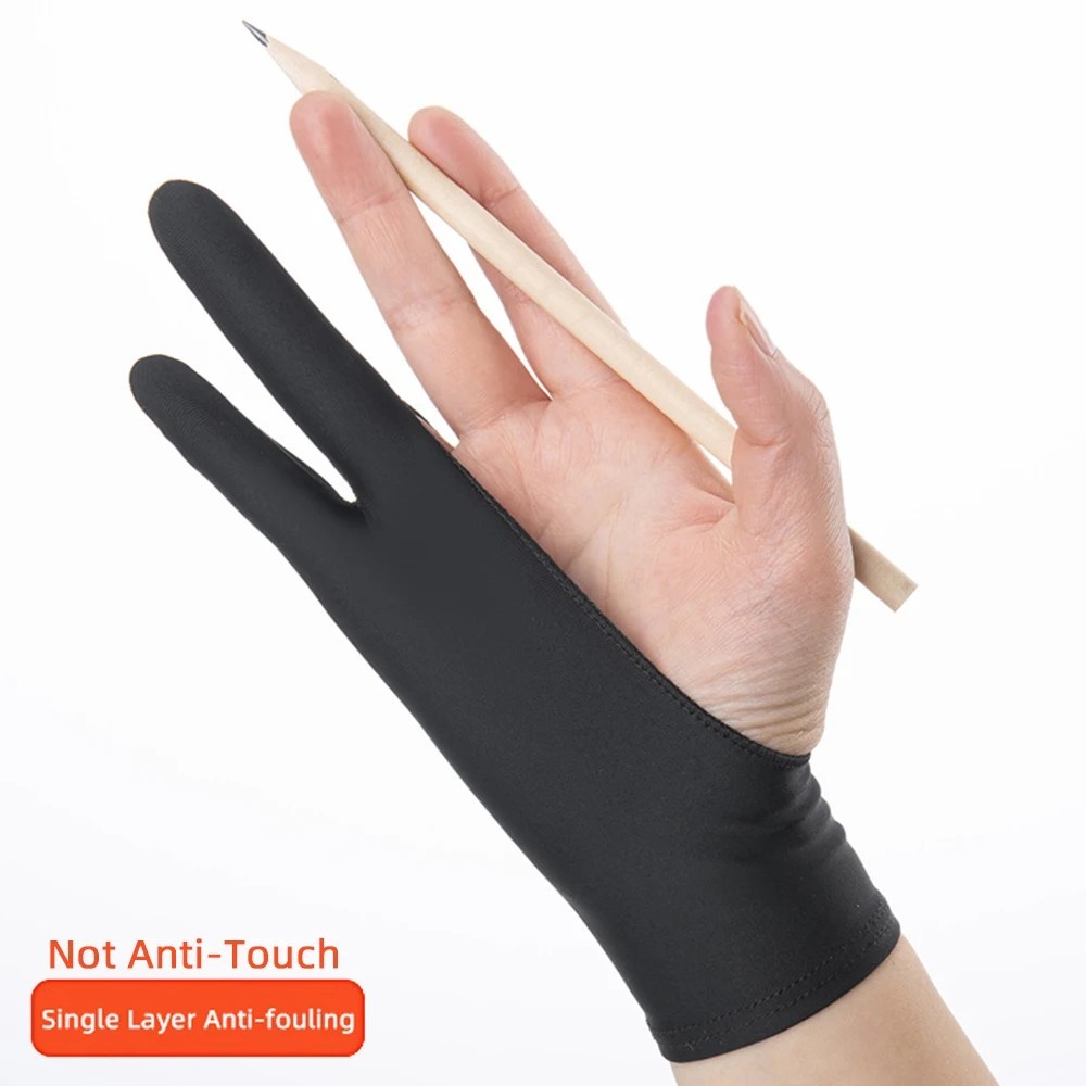 Artist Drawing Glove 2-Finger Anti-Fouling for Pad Graphic Tablet Pen Display