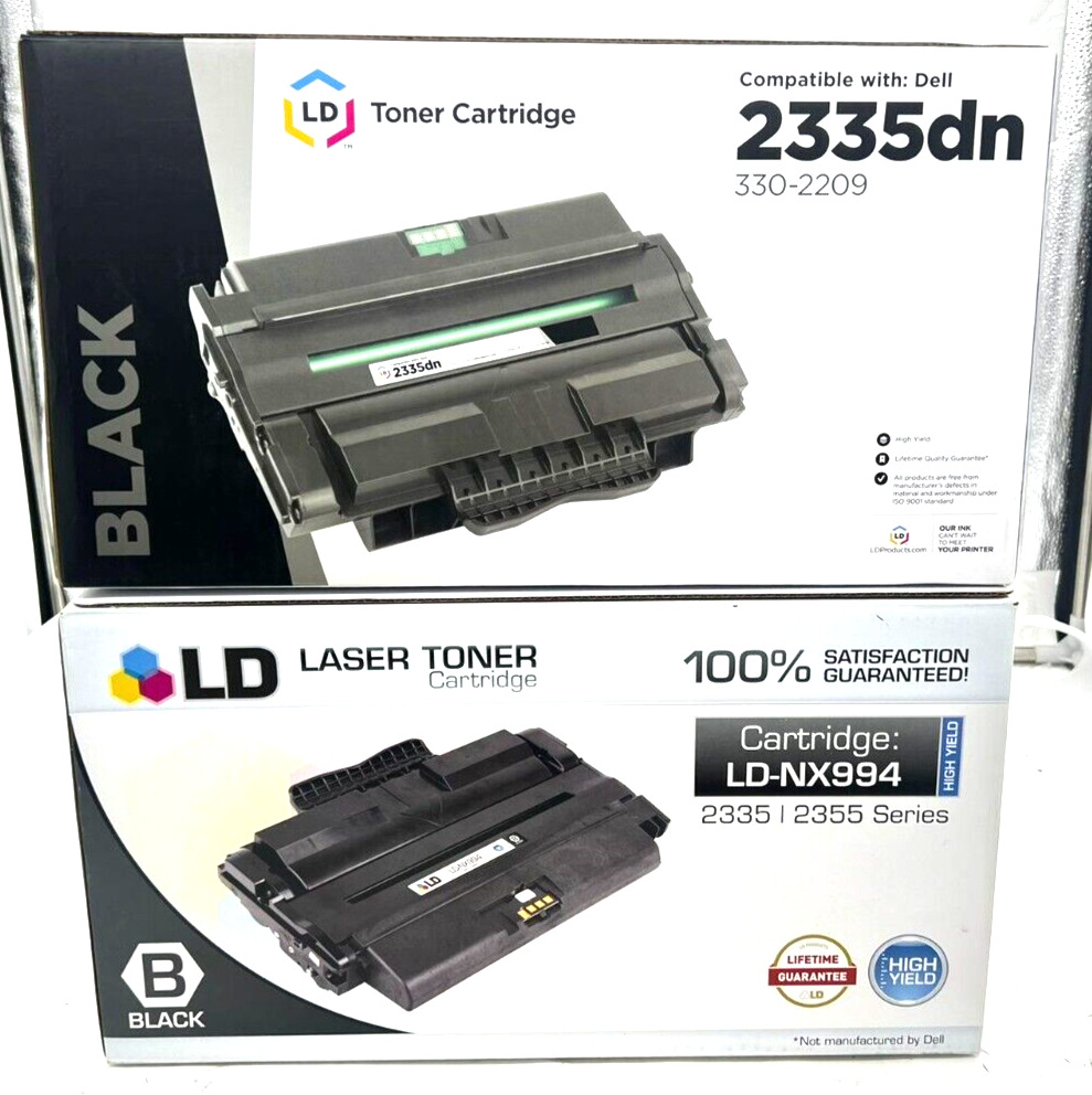 Lot of 4: New Black (2) LD-NX994 & (2) LD-330-2209 Compatible with Dell 2335DN