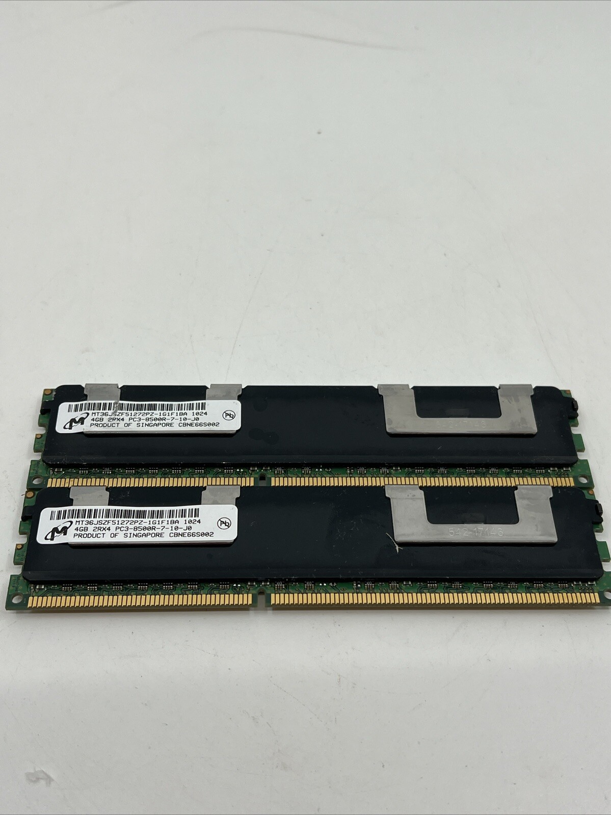 Lot Of 2 - Micron MT36JSZF51272PZ-1G1F1BA 4GB 2RX4 PC3-8500R-7-10-J0