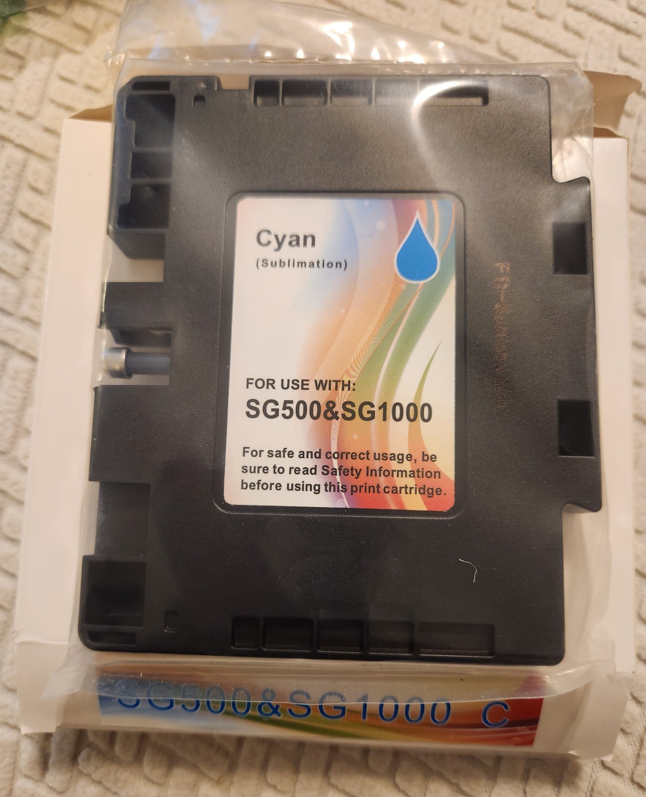 SG500 SG1000 Sublimation Ink Cartridge Cyan with Chip Compatible Sawgrass 1PC