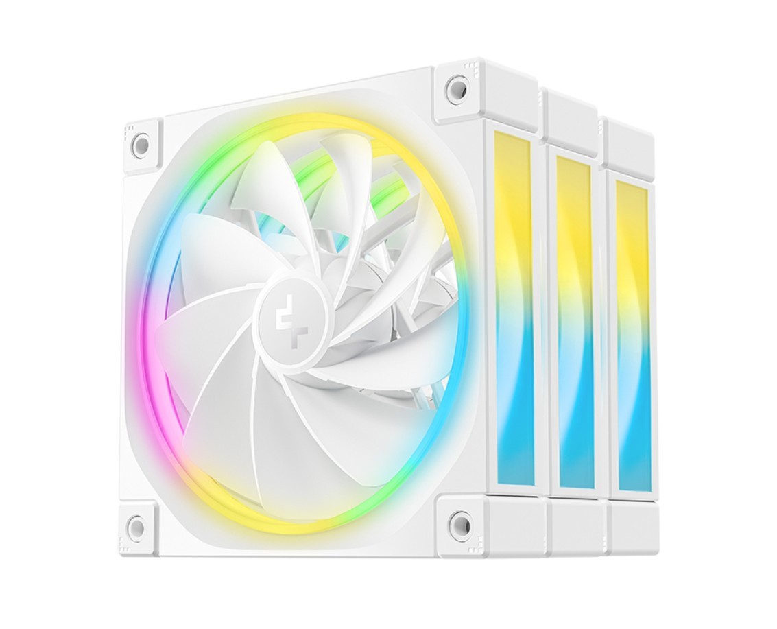 DeepCool FL12R White 120mm (3-Pack) Unique Addressable RGB High Performance
