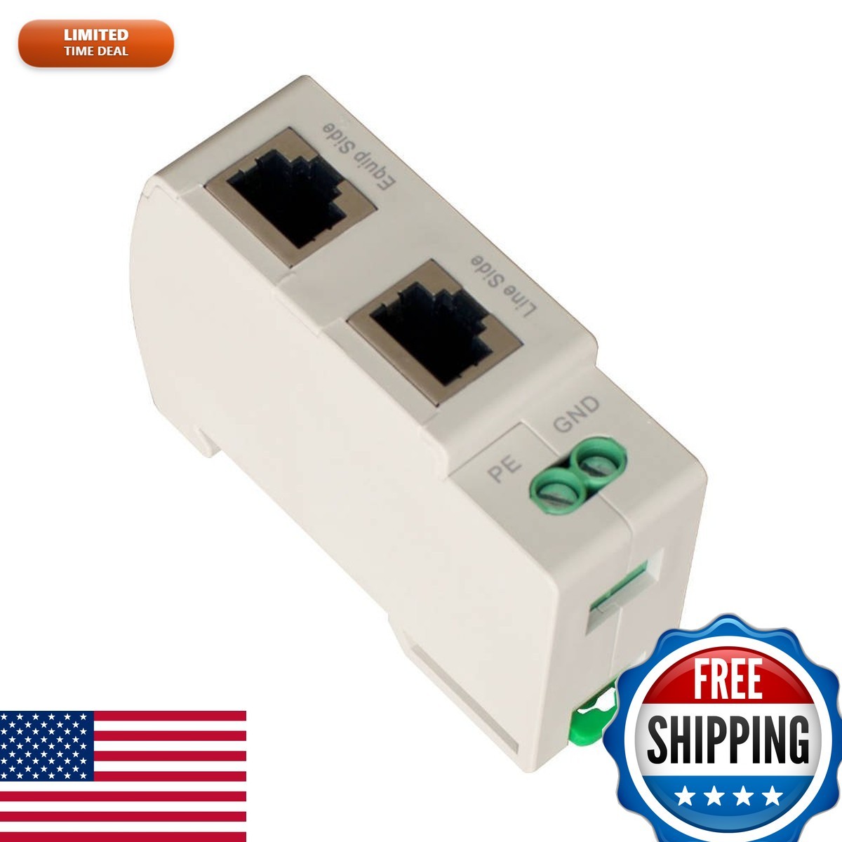 WatchfulEyE WTH-SG/RJ45-K DIN-Rail Gigabit Ethernet PoE Surge Protector