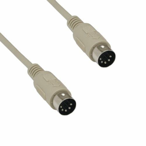 Kentek 6' Feet MIDI DIN 5 Pin Cable Male to Male 28 AWG Cord Connector