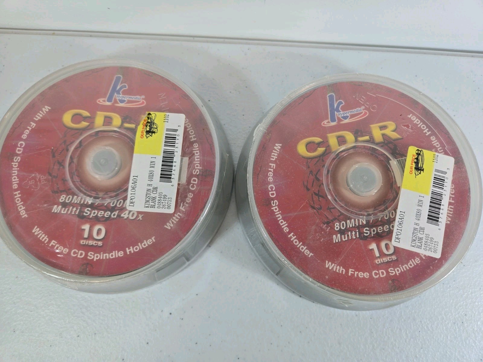 NOS 20 K Hypermedia CD-R Recordable 80MIN/700MB Multi Speed 40x Discs SEALED NEW