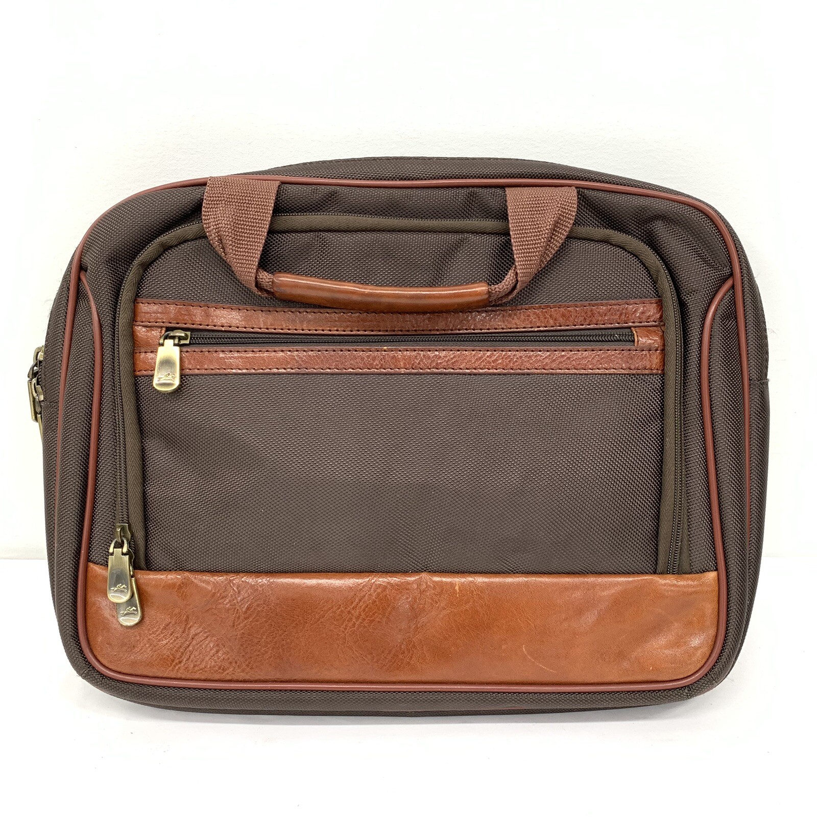 Mancini Laptop/Tablet Carrier Leather Briefcase