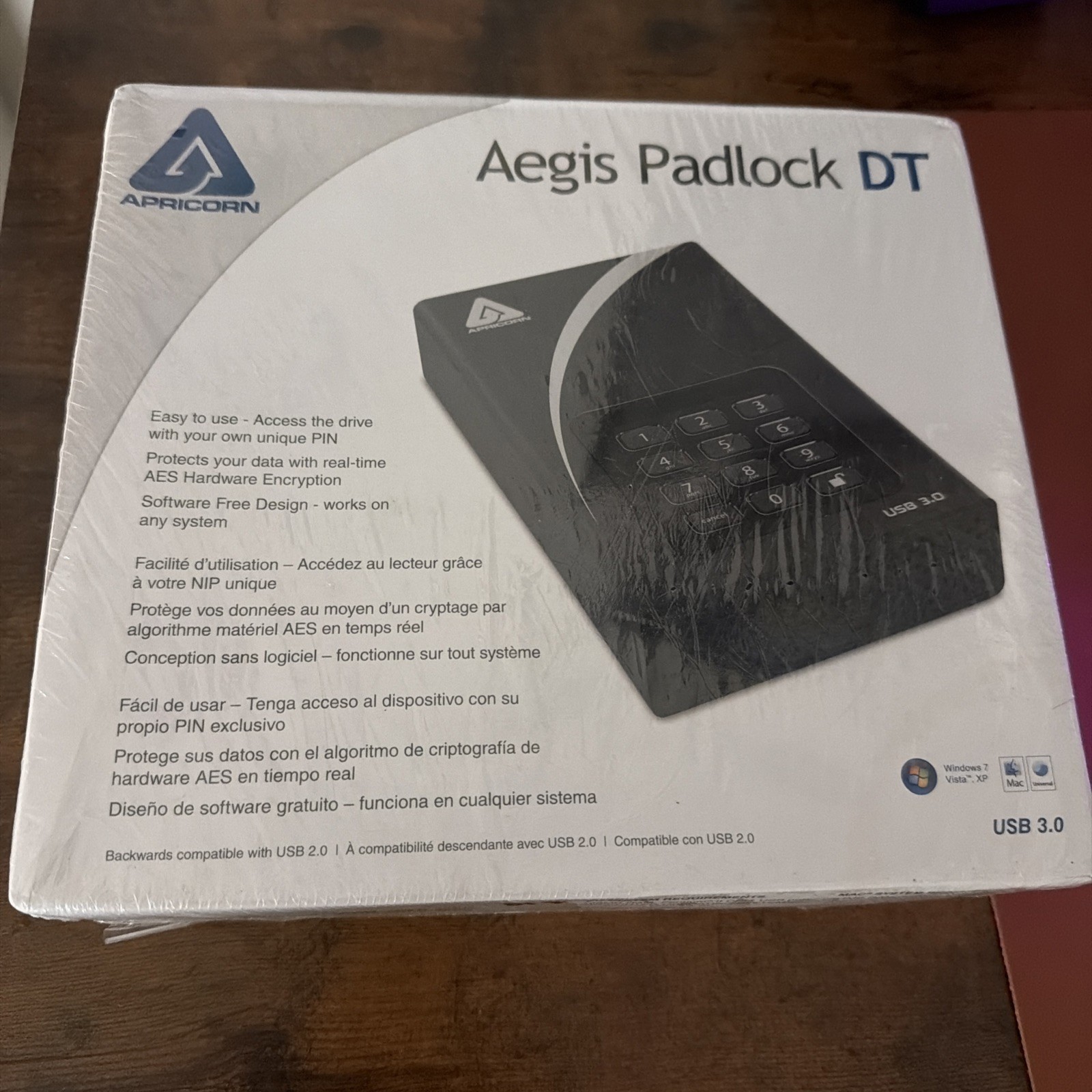 Apricorn Aegis 2 TB,External,7200 RPM (ADT-3PL256-2000) Hard Drive