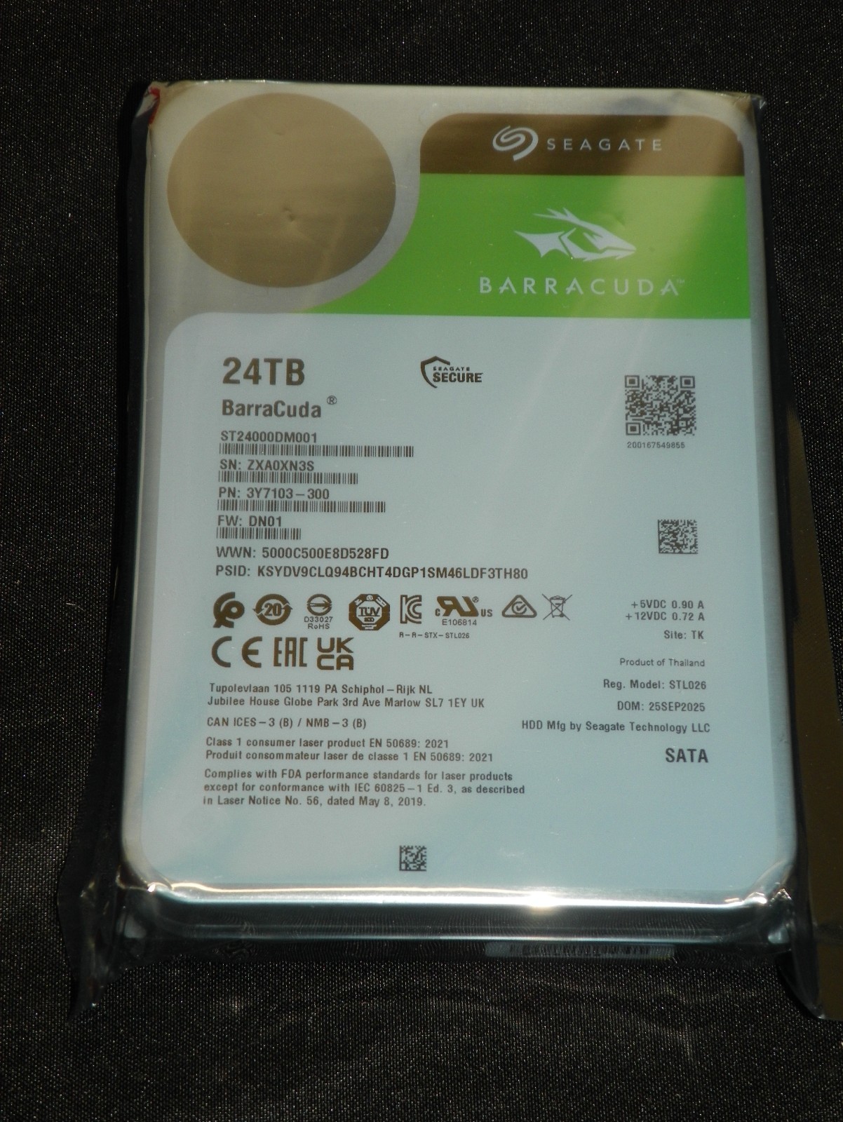 New Sealed Seagate BarraCuda ST24000DM001 24TB 3.5" SATA 512MB Hard Drive N1