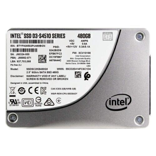 Intel D3 S4510 Series 480GB SSD 2.5