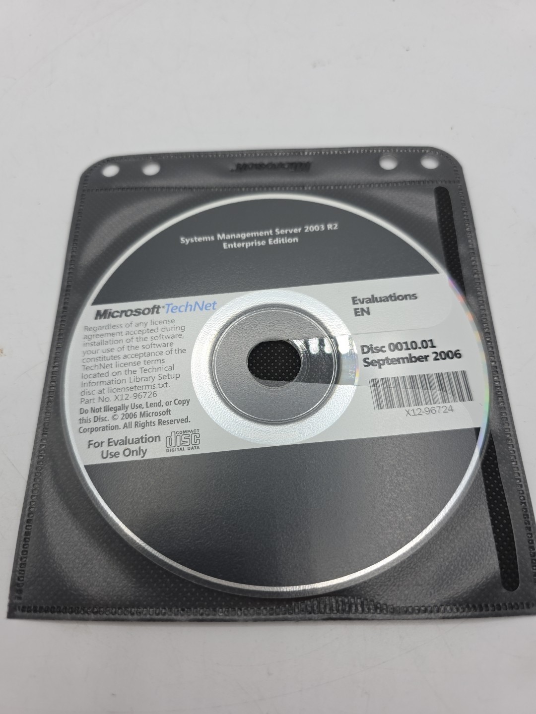 MICROSOFT-TechNet SEPTEMPER 2006 SYSTEM MANAGEMENT EVALUATIONS 2003 R2