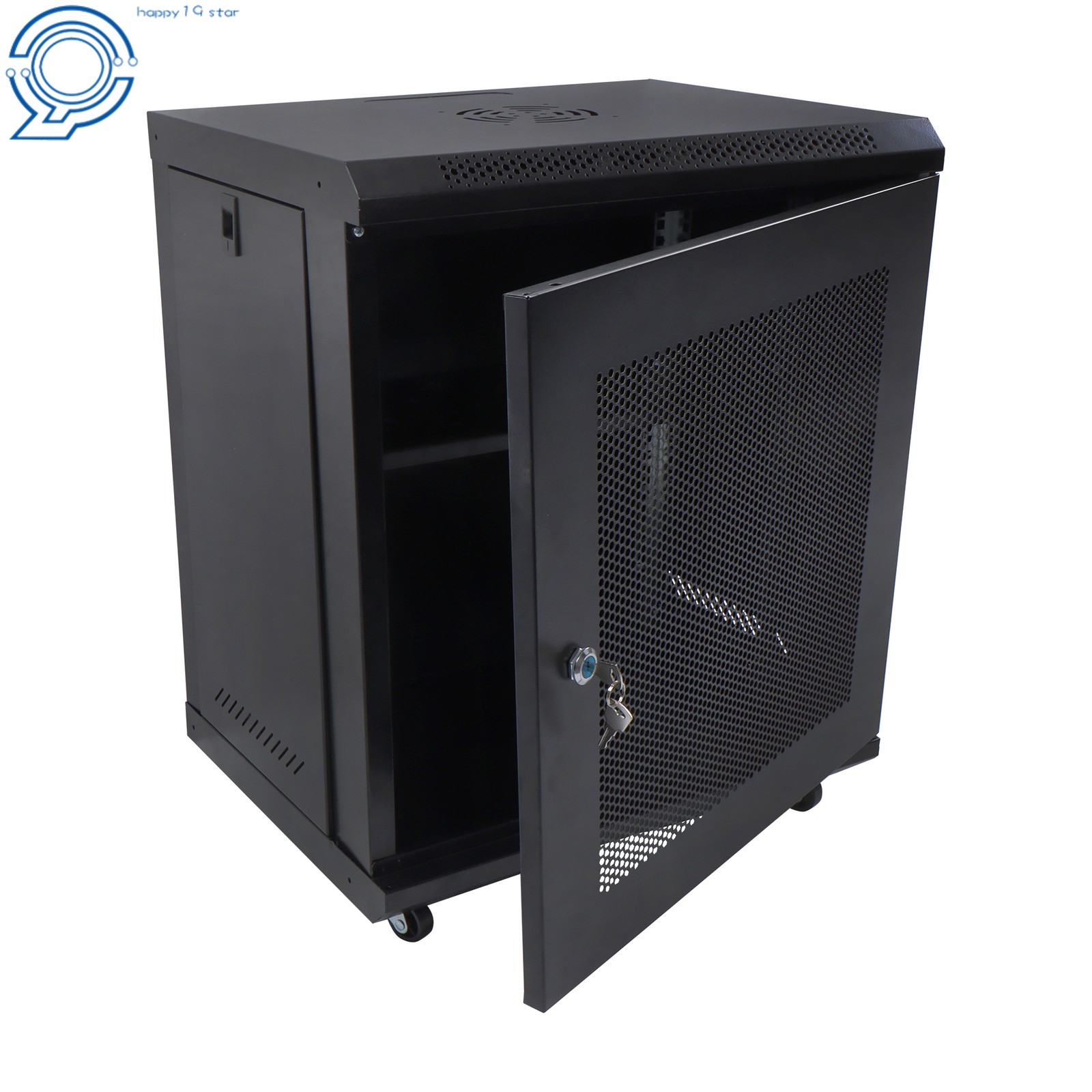 Secure 12U Wall Mount Network Cabinet 15.5-Inch Depth with Lock