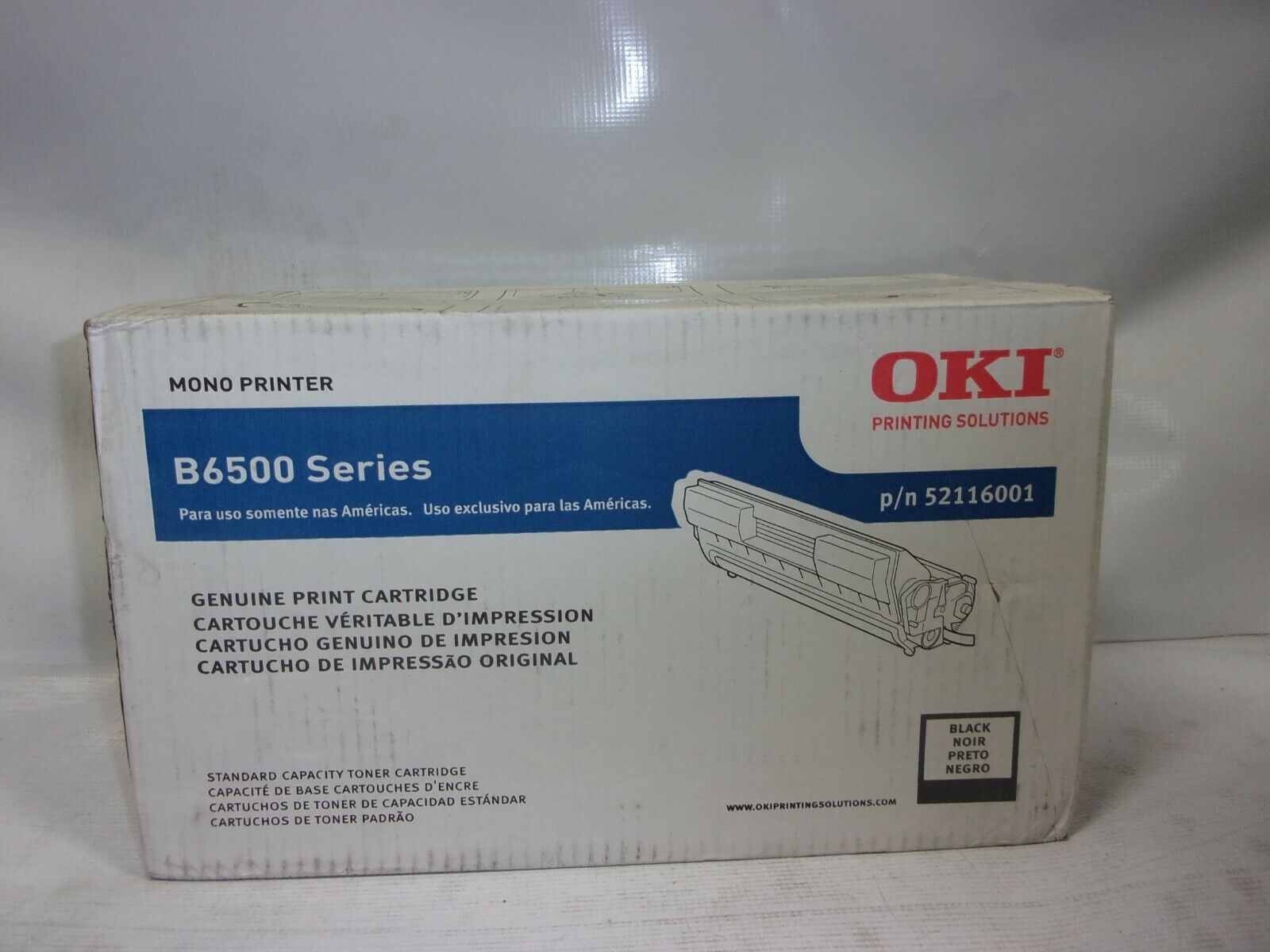 GENUINE OKI  B6500 Series Black Toner Print Cartridge 52116001.