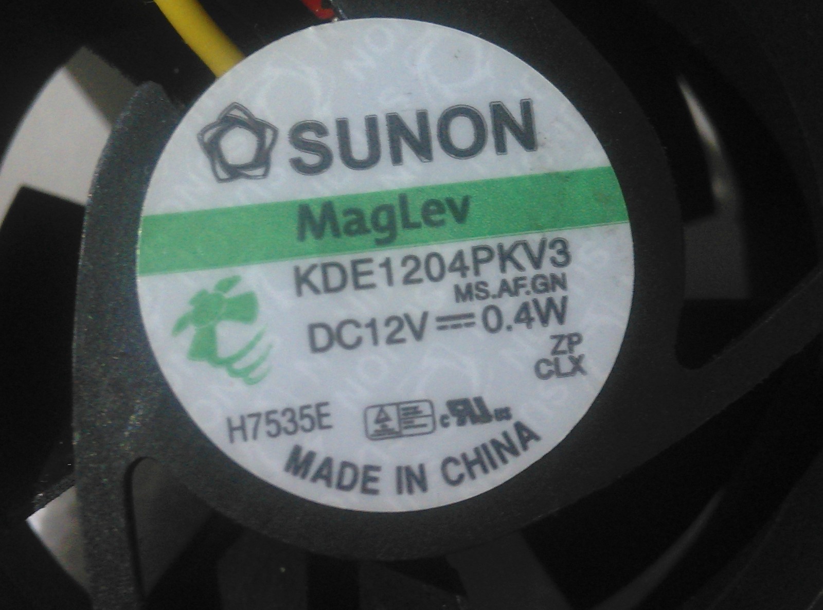 NEW Sunon KDE1204PKV3 MagLev 40mm 12V 3pin 5200RPM 6.3cfm,18dB-A Super Silence