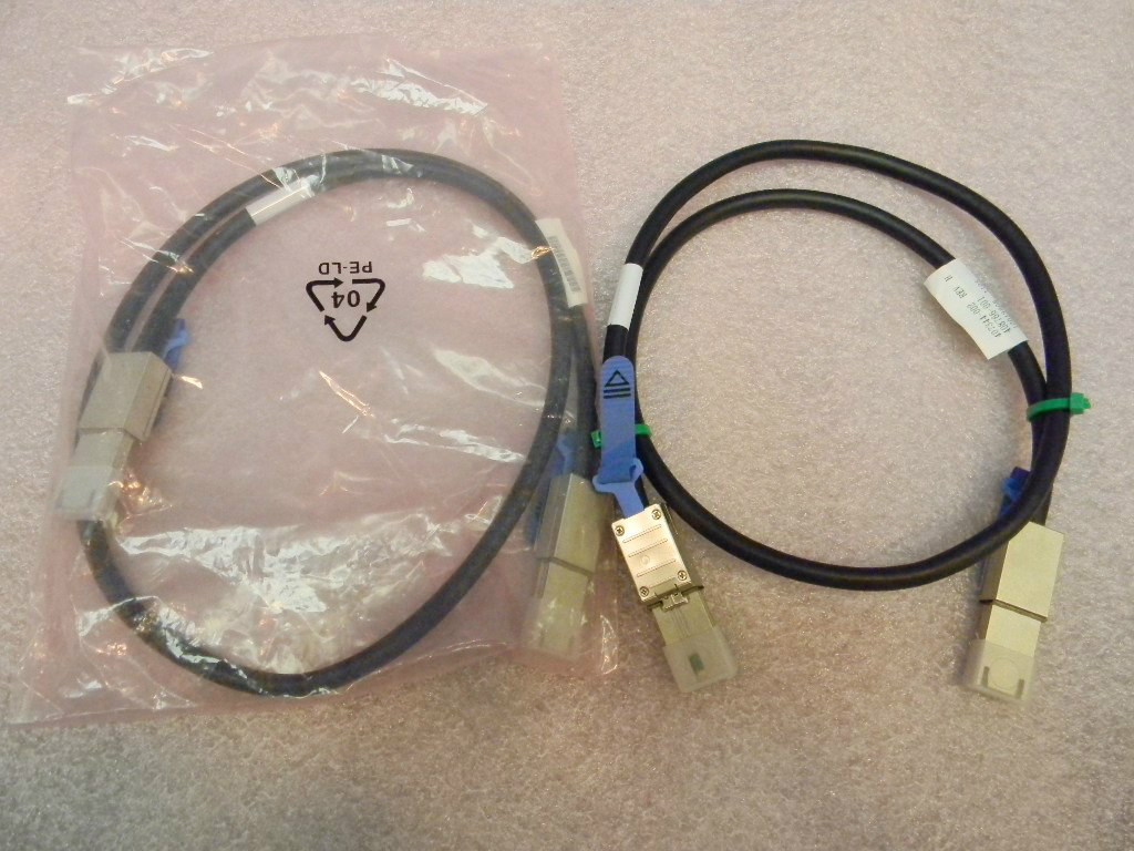 (2) NEW HP External Mini-SAS 407344-002 1-Meter Cable (408766-001)