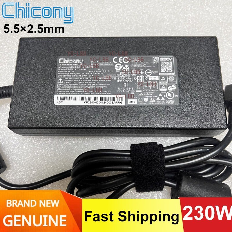 Original GIGABYTE Laptop Charger A17-230P1A 19.5V 11.8A A230A022P AC Adapter