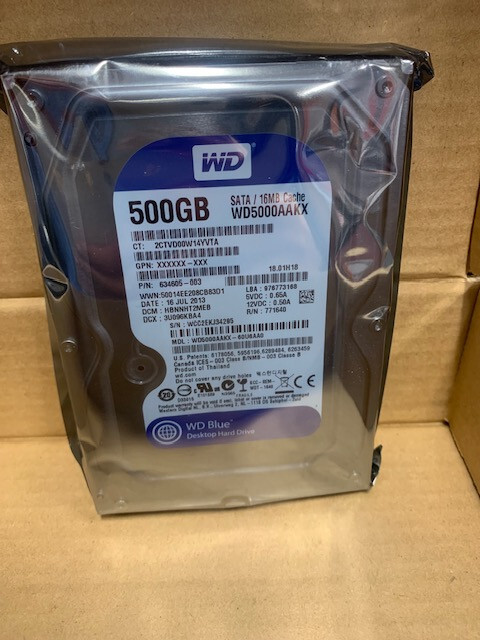 Western Digital WD5000AAKX-60U6AA0 500GB Sata Hard Drive DCM: HGRNHT2CGB New
