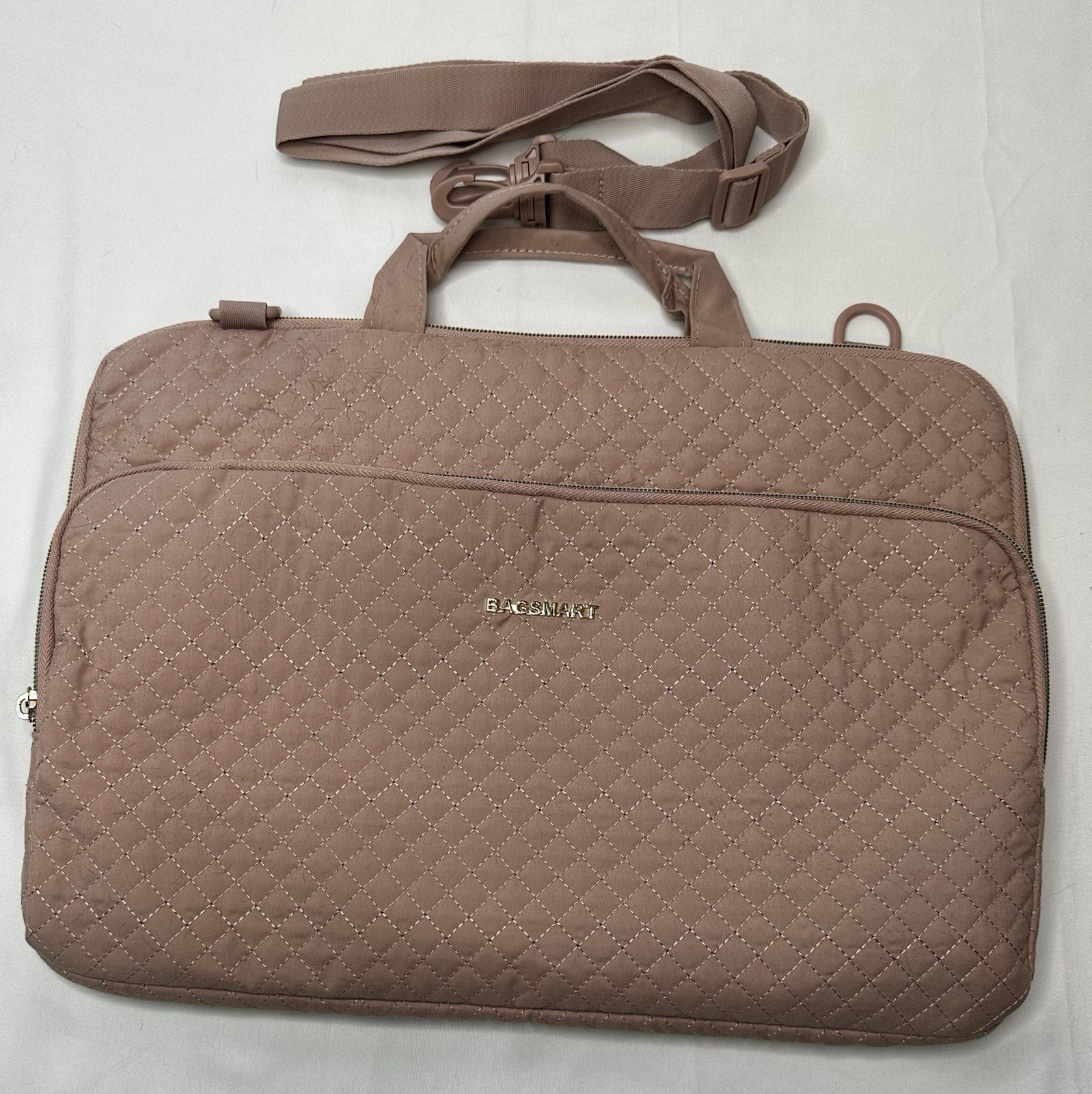 BAGSMART Quilted Laptop Bag with Shoulder Strap