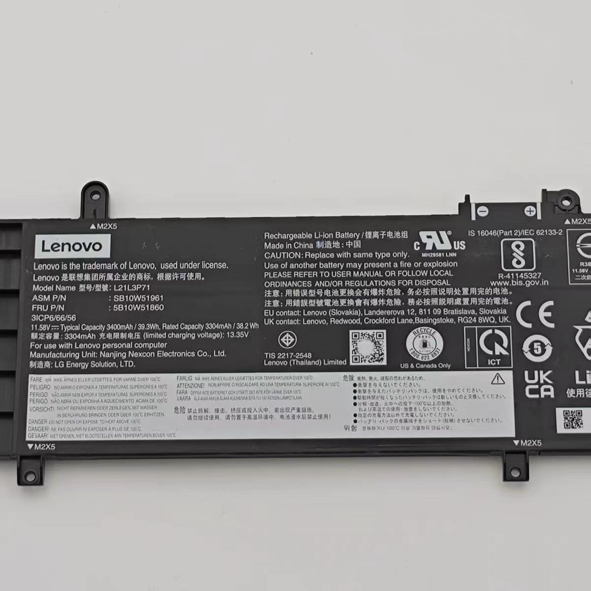 Genuine L21L3P71 Battery for Lenovo ThinkPad T14 P14s Gen 3 Gen 4 Series OEM