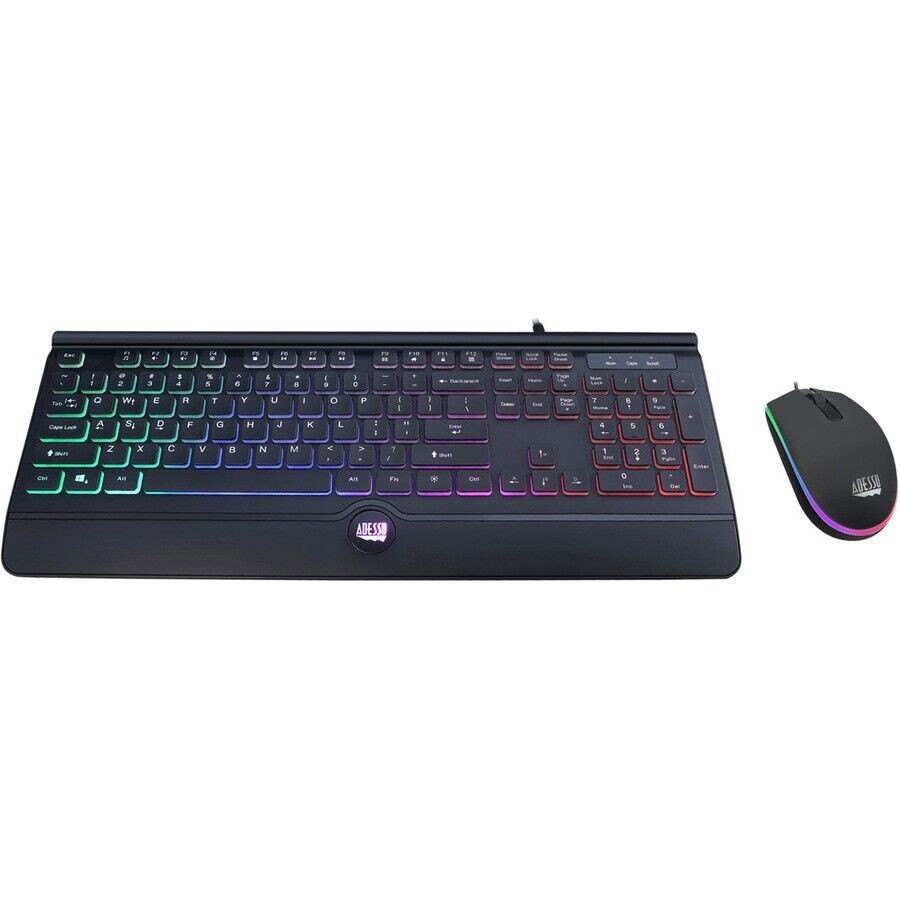 Adesso AKB-137CB 104-Key EasyTouch Gaming Illuminated USB Keyboard Mouse Combo