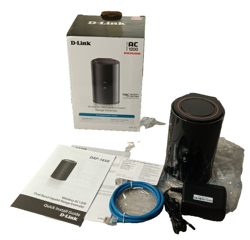 D-Link Wireless Range Extender AC1200 Dual Band Gigabit DAP-1650 Internet 