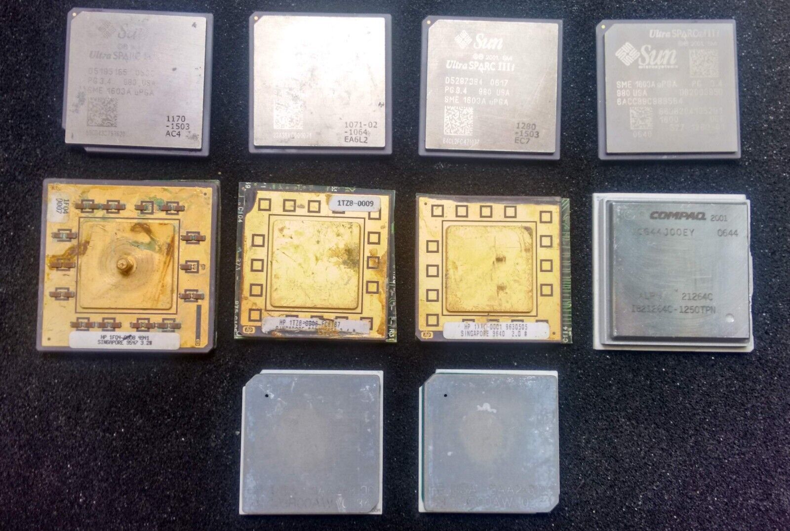 Lot 10 vintage SUN HP Compaq CPUs