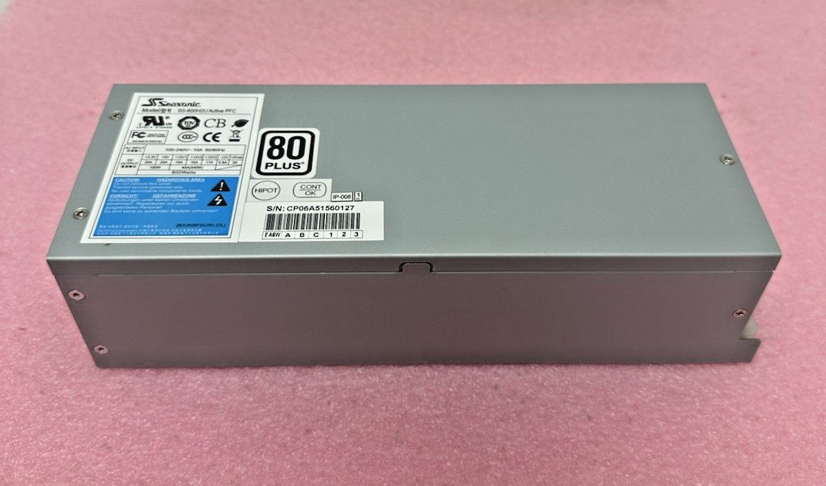 Seasonic SS-600H2U Active PFC Power Supply - New, Old Stock