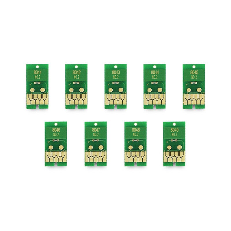 11 pcs T8041-T8049 T804A T804B Cartridge Chip For EPSON P7000 P9000 printer