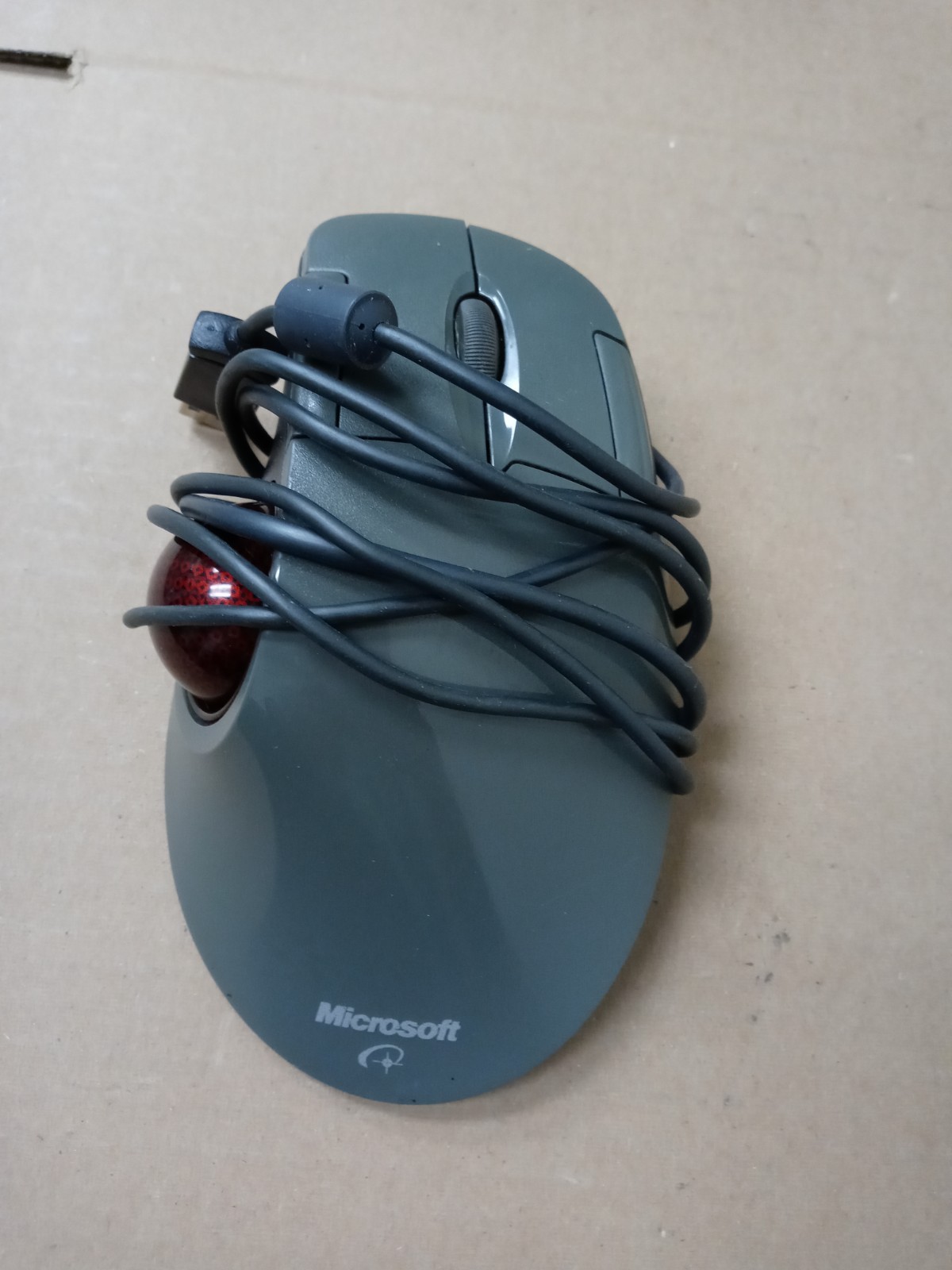 Microsoft Trackball Optical 1.0 Mouse X08-70386 Wired USB PS2/USB Ball
