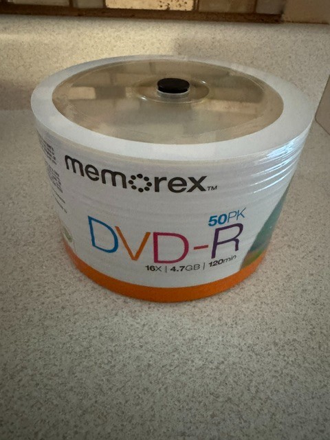 Memorex 50 Pack 16X  4.7GB DVD-R Factory Sealed