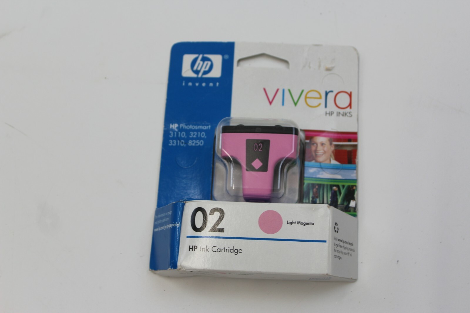 HP Invent Vivera 02 Light Magenta Ink Cartridge Expired