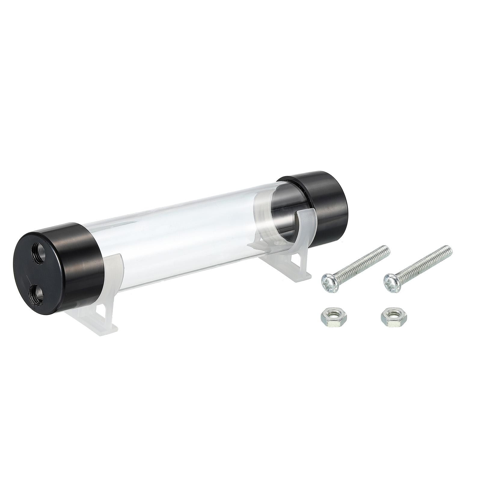 Cylindrical Water Cooling Tank G1/4" D50mm L240mm Clear with Acrylic and POM