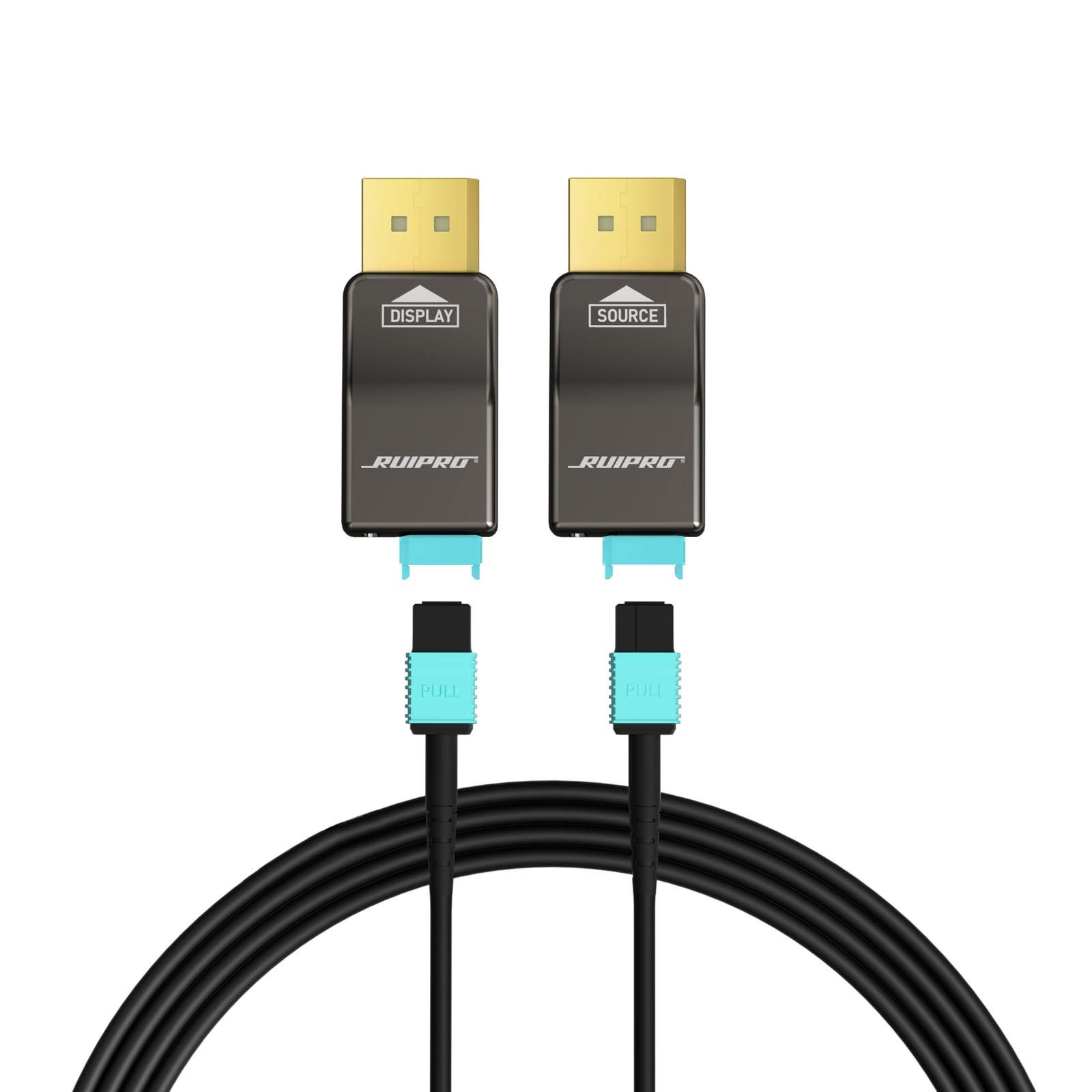RUIPRO 8K Detachable Full Fiber Optic Armored 8K60Hz Cable 1.4 100FT, Black