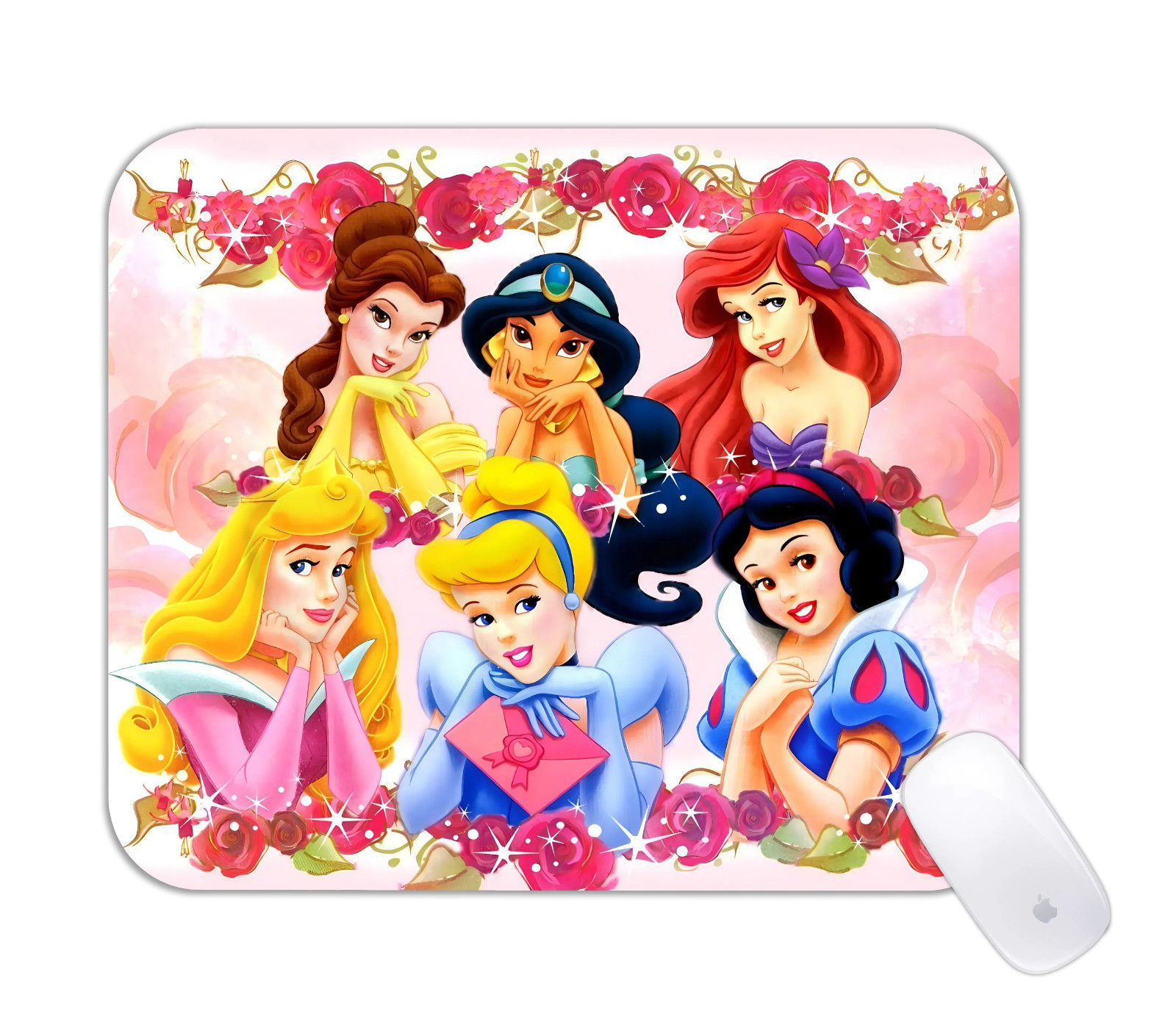Colorful Cartoon Princess Desk Mat Non-Slip Gaming Mouse Pad