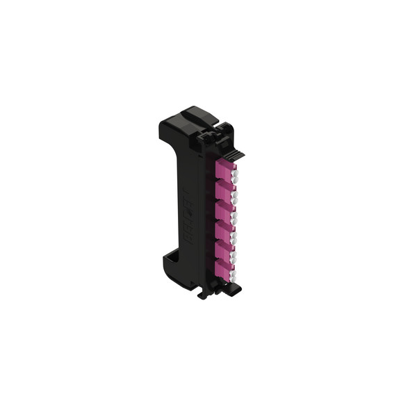 Belden FF4X06LD 6-Port 12 Fiber LC Duplex Adapter OM4 Erika Violet