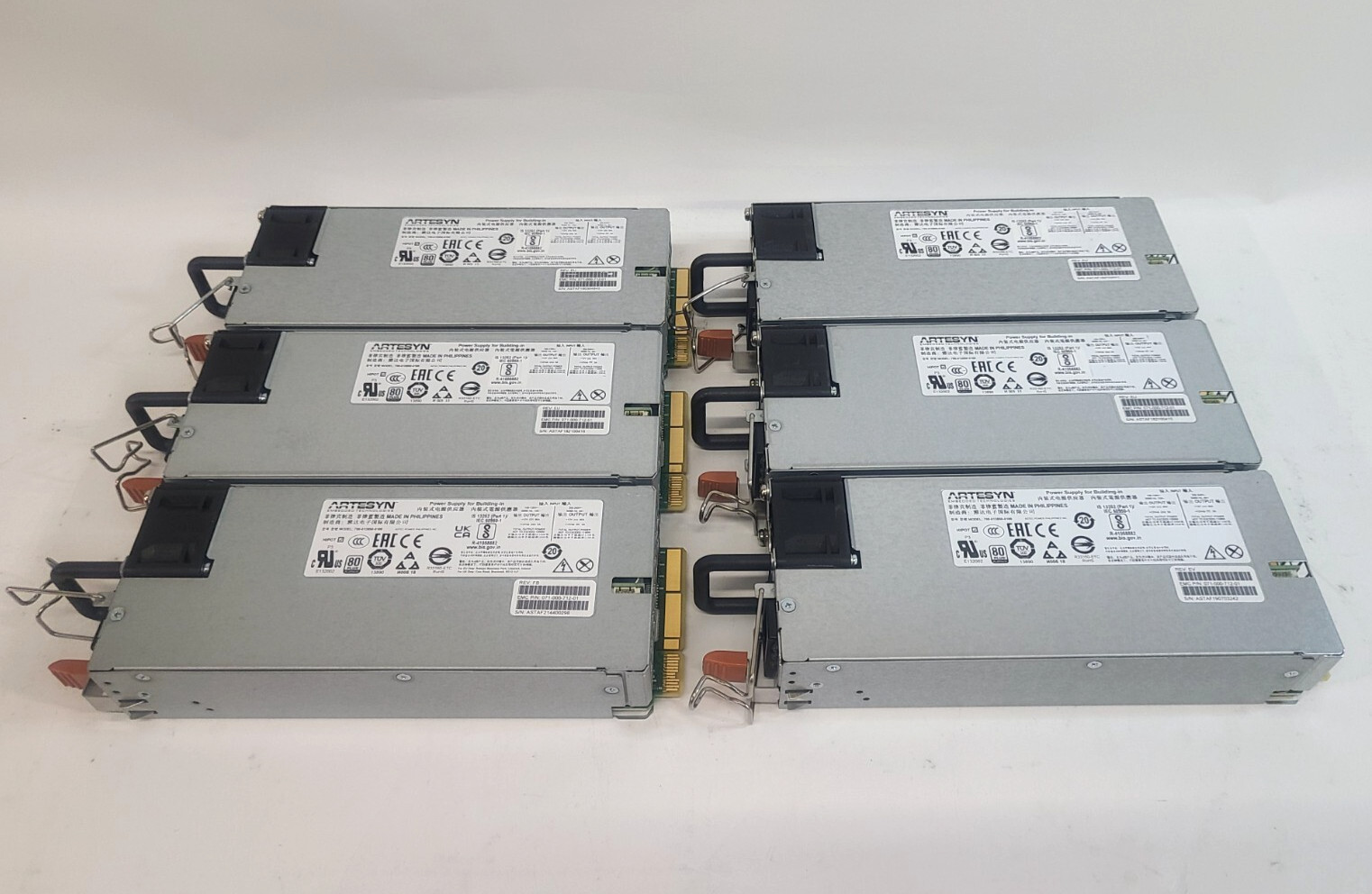 Lot of 6 Artesyn 700-013850-0100 1100 Watts 80 Plus Platinum Power Supplies