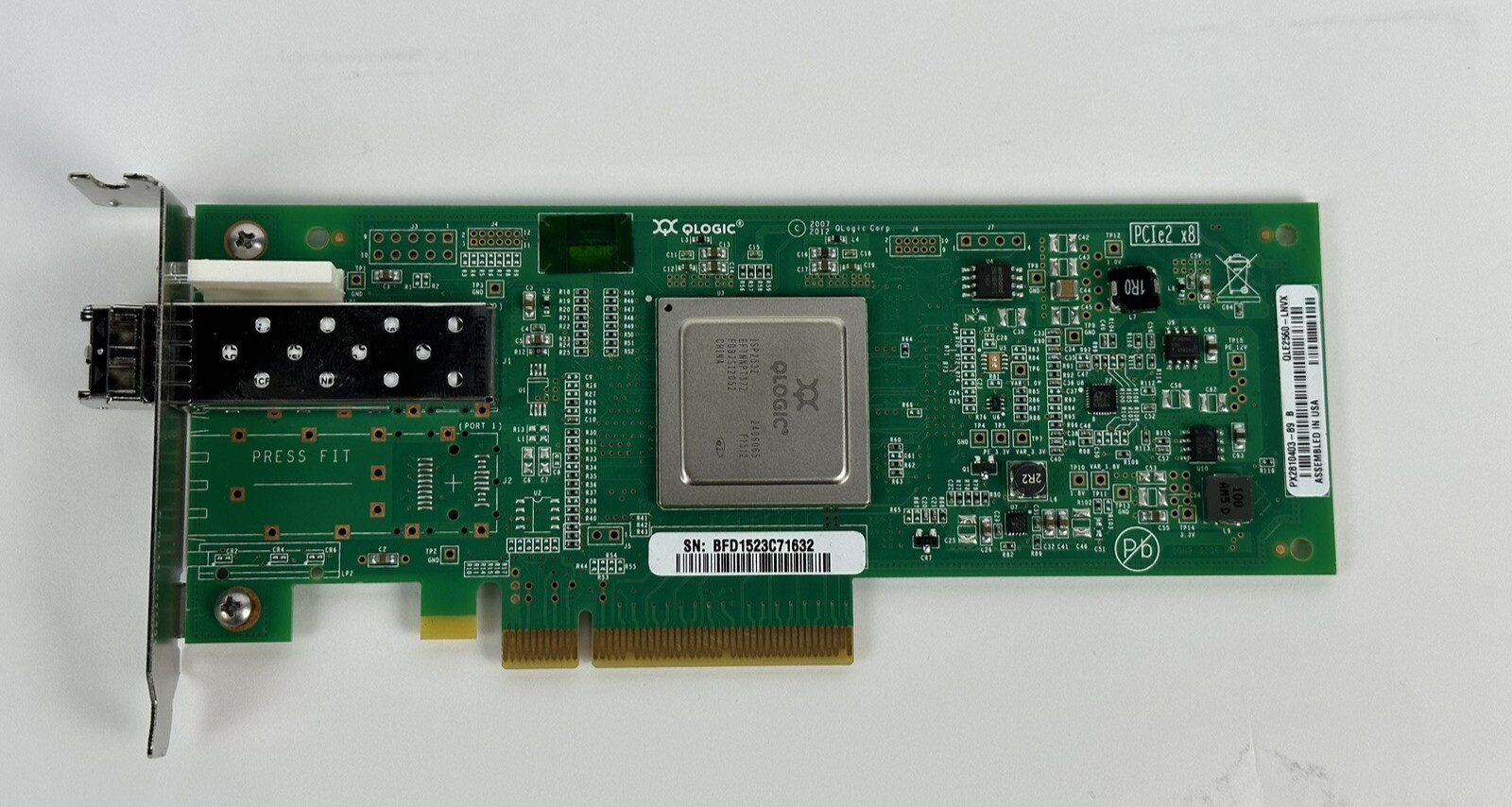 Lenovo IBM QLogic QLE2560 SanBlade 8Gb FC Single Port PCI-e HBA FH w 8G SFP+ LP