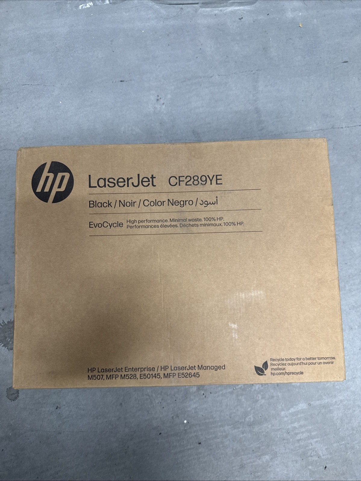 HP Genuine OEM CF289YE Black Toner for LaserJet M507/MFP M528